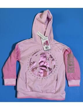 Wicked Glinda Hoodie Hooded Sweatshirt Pink Girls Size XS 4/5 Movie NWT